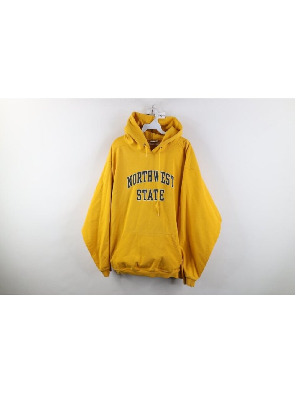 Vtg 90s Mens XL Distressed Heavy Northwest State Hoodie Sweatshirt Yellow USA